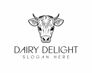 Dairy Cow Animal logo design