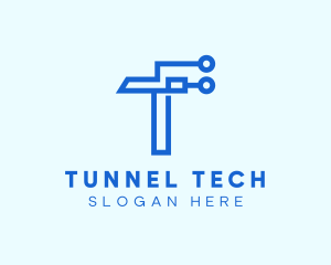 Tech Circuit Letter T logo design