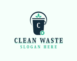 Eco Trash Bin Sanitation logo design