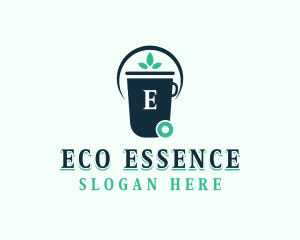 Eco Trash Bin Sanitation logo design