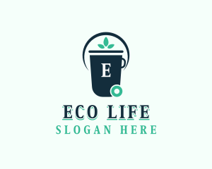 Eco Trash Bin Sanitation logo design