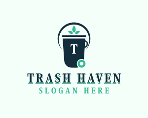 Eco Trash Bin Sanitation logo design