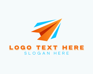 Paper Plane Transport Courier  logo