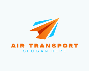 Paper Plane Transport Courier  logo design