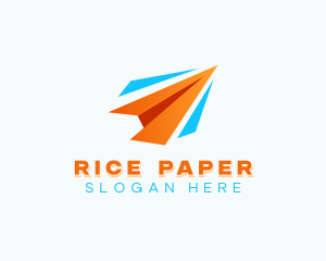 Paper Plane Transport Courier  logo design