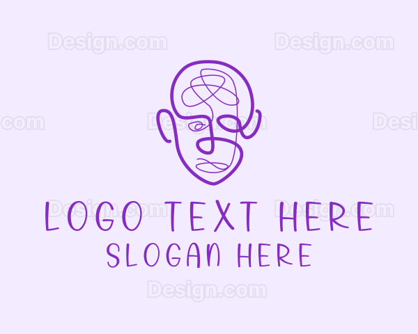 Human Face Doodle Logo