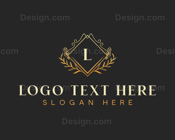 Luxury Wreath Wedding Planner Logo