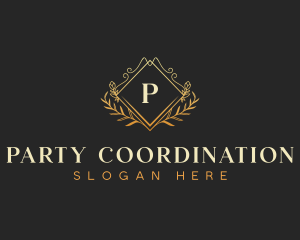 Luxury Wreath Wedding Planner logo design