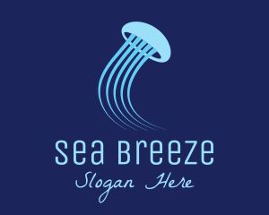 Blue Jellyfish Swim logo design