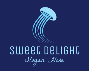 Blue Jellyfish Swim logo design