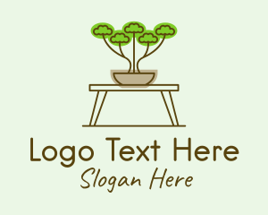 Bonsai Garden Plant Logo