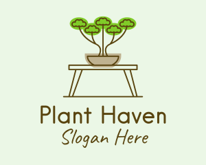 Bonsai Garden Plant logo design