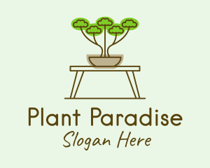 Bonsai Garden Plant logo design