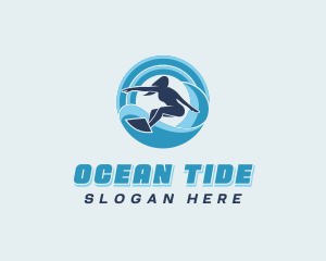 Ocean Wave Surfing logo design