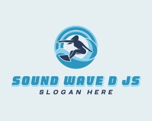 Ocean Wave Surfing logo design