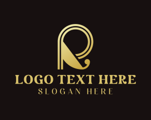 Brand - Luxury Gold Letter R logo design