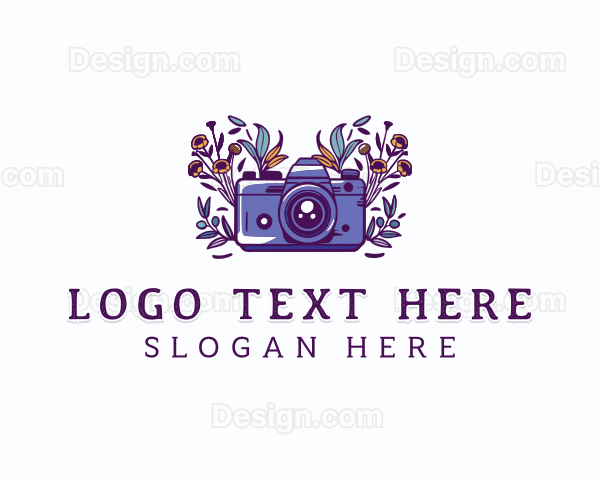 Camera Floral Photography Logo