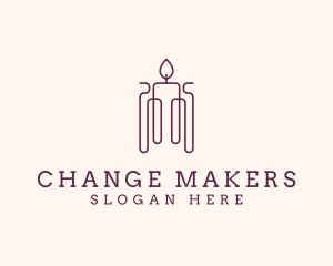 Minimal Candle Wax logo design