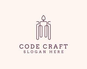 Minimal Candle Wax logo design