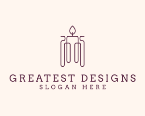 Minimal Candle Wax logo design