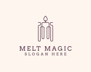 Minimal Candle Wax logo design