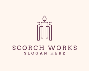 Minimal Candle Wax logo design