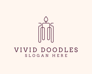 Minimal Candle Wax logo design