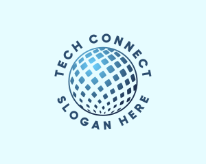 Tech Innovation Globe Logo
