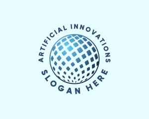 Tech Innovation Globe logo design