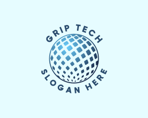 Tech Innovation Globe logo design