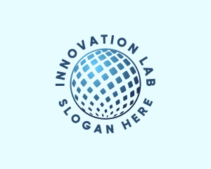 Tech Innovation Globe logo design