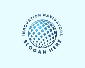 Tech Innovation Globe logo design