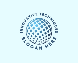 Tech Innovation Globe logo design