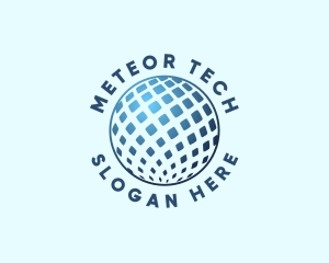 Tech Innovation Globe logo design