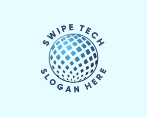 Tech Innovation Globe logo design