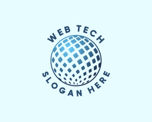 Tech Innovation Globe logo design