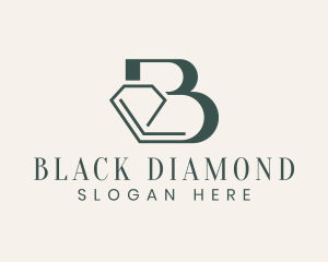 Elegant Diamond Letter B logo design