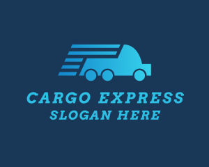 Blue Express Truck  logo design