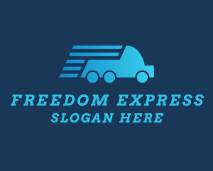 Blue Express Truck  logo design