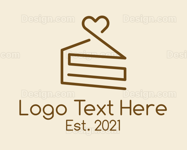 Lovely Chocolate Cake Slice Logo