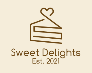 Lovely Chocolate Cake Slice logo design