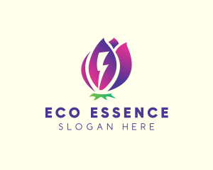 Eco Thunder Flower logo design