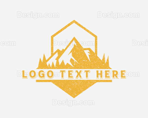 Mountain Outdoor Hiker Logo