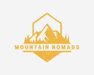 Mountain Outdoor Hiker logo design