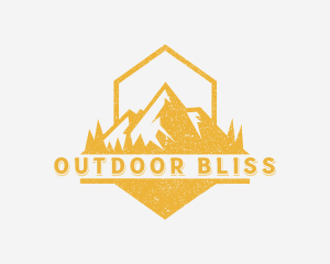 Mountain Outdoor Hiker logo design