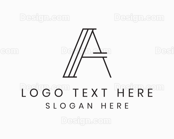 Minimalist Modern Lines Letter A Logo