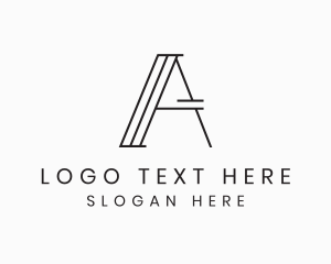 Minimalist Modern Lines Letter A logo