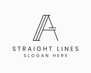 Minimalist Modern Lines Letter A logo