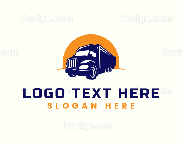 Logistics Truck Transport Logo