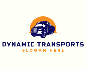 Logistics Truck Transport logo design